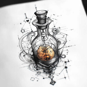 geometric-tattoo-style – tattoo design ideas free ai generated – symbol-mark – for-scapula – Gallery: geometric-inkby-ai