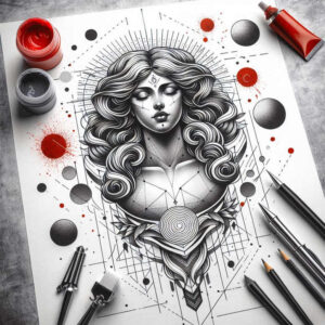geometric-tattoos – tattoo design ideas free ai generated – diminutive – for-abdomen – Gallery: geometric-inkby-ai
