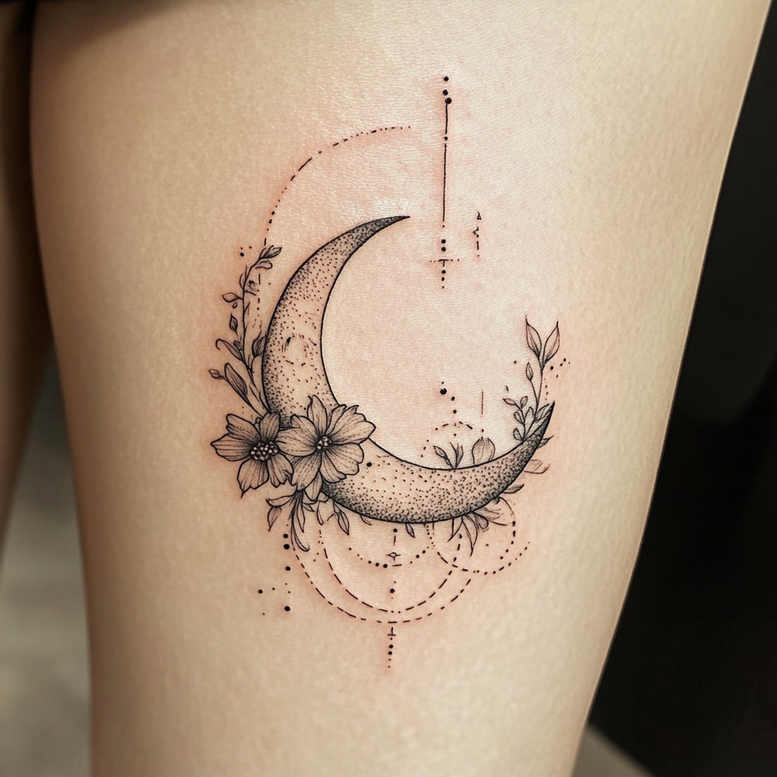 minimalist-tattoo – tattoo design ideas free ai generated – iconic – for-elbow – Gallery: geometric-inkby-ai