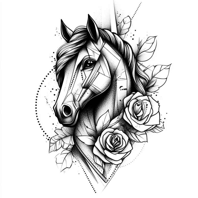 symmetrical-design-tattoo – tattoo design ideas free ai generated – outline-only – for-upper-arm – Gallery: geometric-inkby-ai