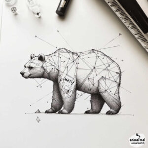symmetrical-geometric-tattoo – tattoo design ideas free ai generated – sparse – for-lower-thigh – Gallery: geometric-inkby-ai
