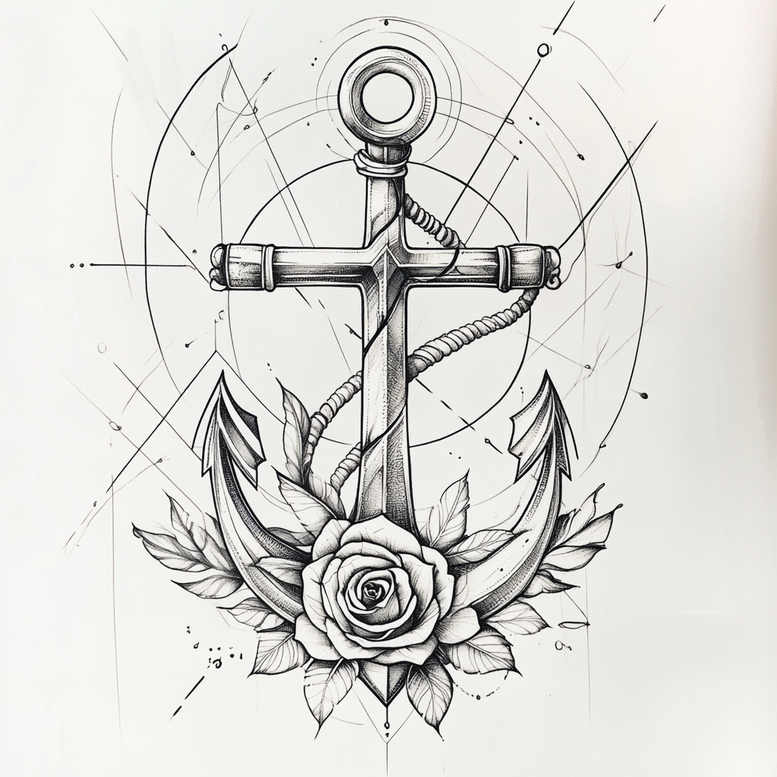 geometric tattoo design ideas crystal structure circle segments stands for resilience