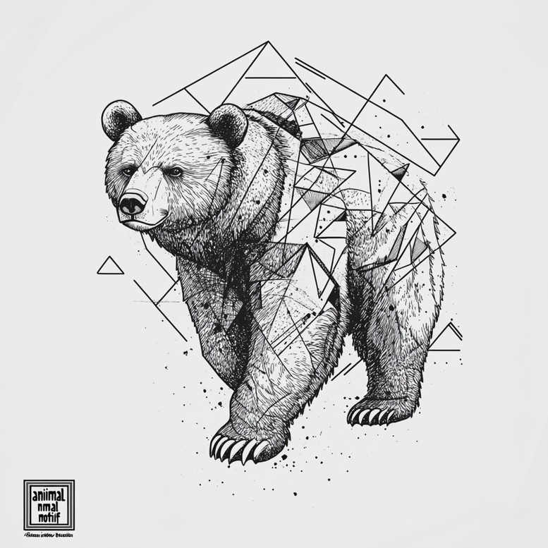 geometric tattoo design ideas intersecting lines detailed lines embodying courage