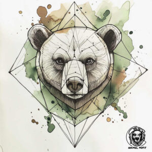 geometric tattoo design ideas network lines detailed lines embodying strength