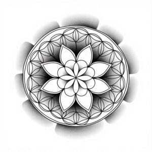 geometric tattoo design ideas cursive banner engraved motif resilience and power