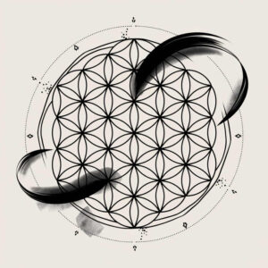 geometric tattoo design ideas orbital pattern enlightenment for nape