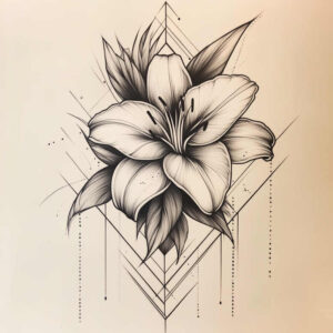 geometric tattoo design ideas straight lines fractal for back shoulder