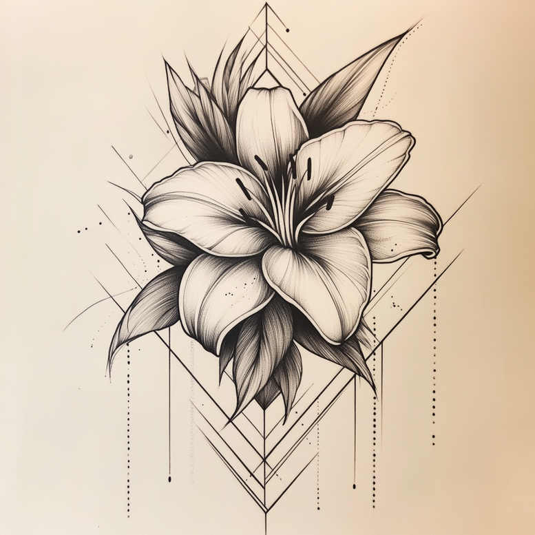 geometric tattoo design ideas straight lines fractal for back shoulder