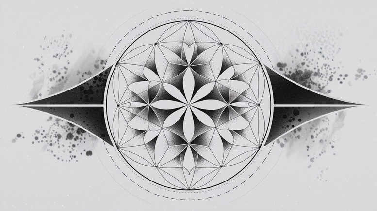 geometric tattoo design ideas vector lines fractal shows endurance