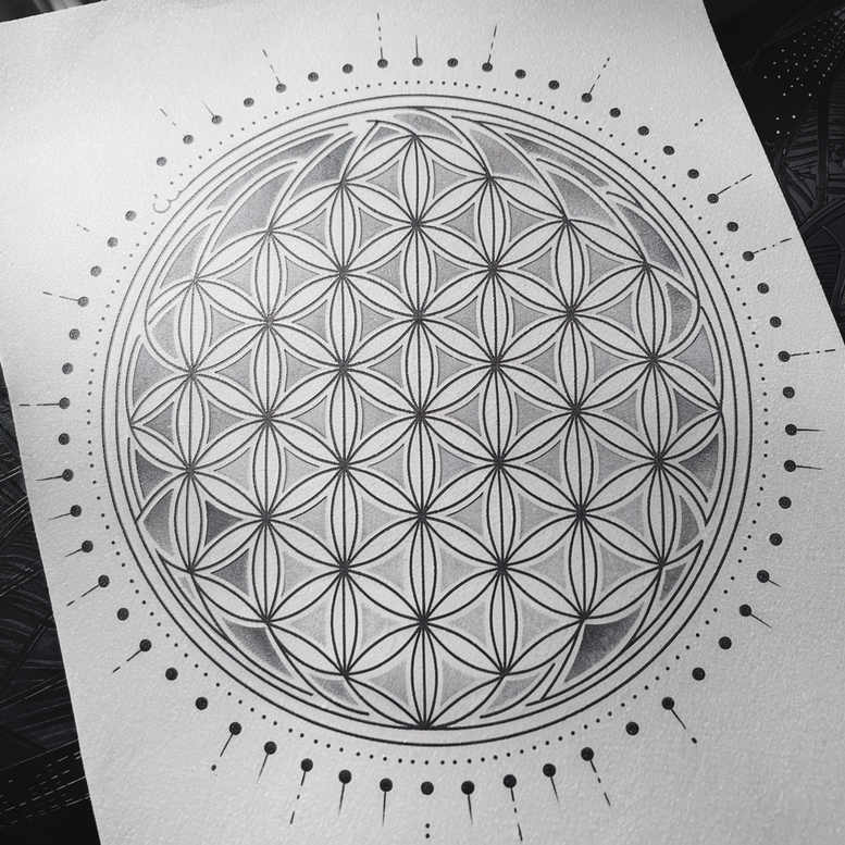 geometric tattoo design ideas repetitive pattern holy pattern for abdomen