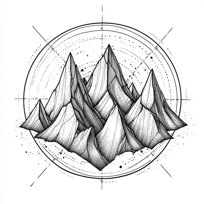 geometric tattoo design ideas math inspired inward focus symbolising resilience