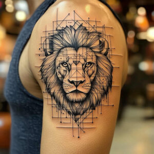 geometric tattoo design ideas intersecting lines mandala border meaning strength