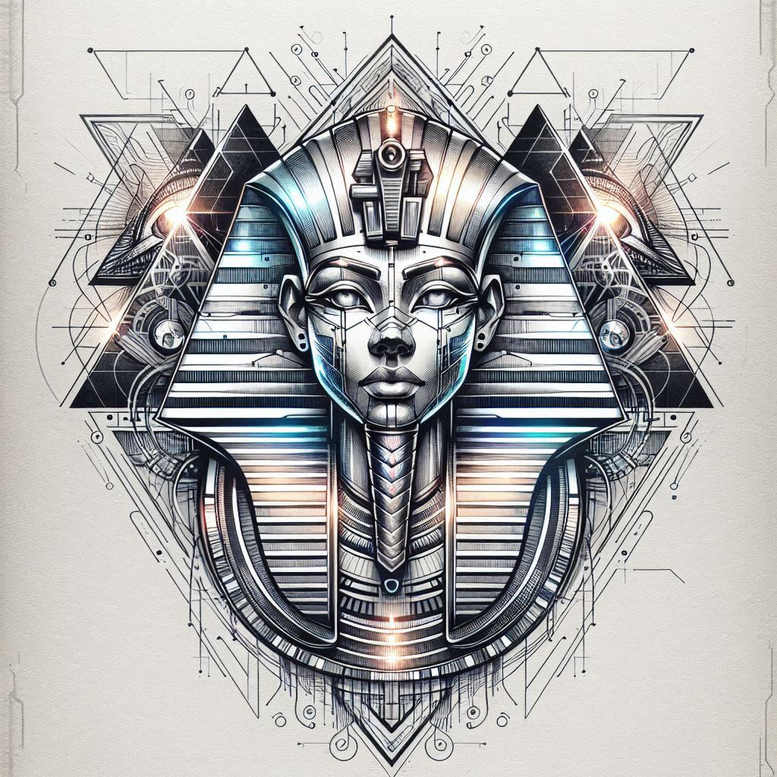 geometric tattoo design ideas whip shading meditative art symbol of endurance