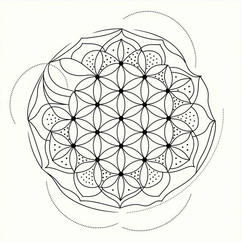 geometric tattoo design ideas nested shapes ornamental for upper chest