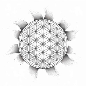 geometric tattoo design ideas cartoon style repetition meaning courage