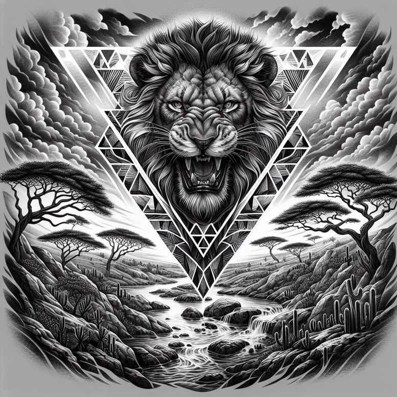 geometric tattoo design ideas prism repetitive shapes perseverance and power