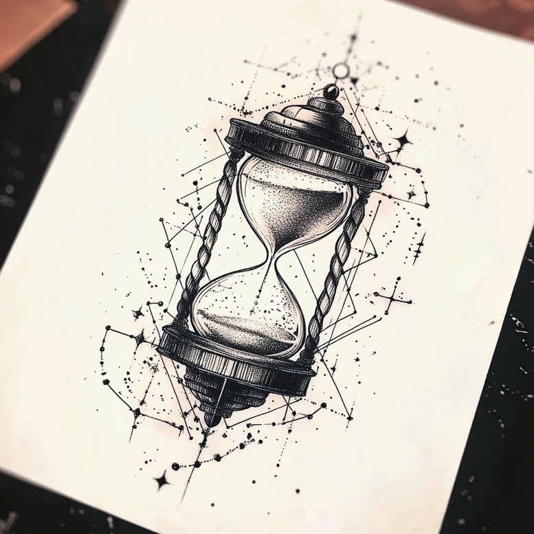 geometric tattoo design ideas cartoon style soft curves meaning perseverance