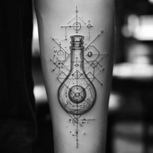 geometric tattoo design ideas math inspired spiritual design represents determination