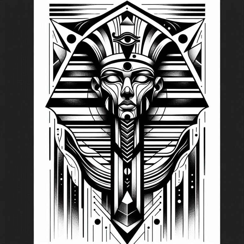 geometric tattoo design ideas cube illusion spokes strength and power
