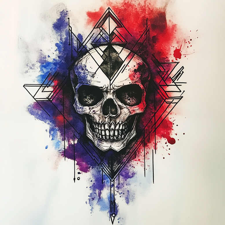 geometric tattoo design ideas angle overlay unending for shoulder