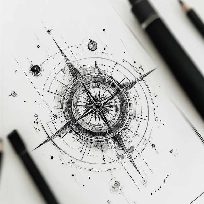 technical-tattoo – tattoo design ideas free ai generated – lightweight – for-triceps – Gallery: geometric-inkby-ai