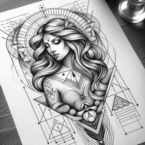 technical-tattoo – tattoo design ideas free ai generated – minimalist – for-wrist-side – Gallery: geometric-inkby-ai
