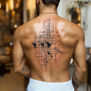 triangle-tattoo – tattoo design ideas free ai generated – modest – for-biceps – Gallery: geometric-inkby-ai