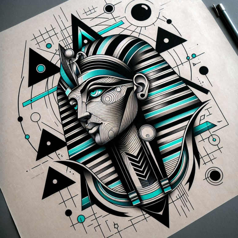 triangle-tattoo – tattoo design ideas free ai generated – pure-shape – for-upper-shoulder – Gallery: geometric-inkby-ai