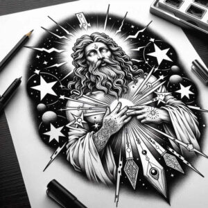 god-the-father – tattoo design ideas free ai generated – emotional-realism – for-behind-ear – Gallery: god-inkby-ai