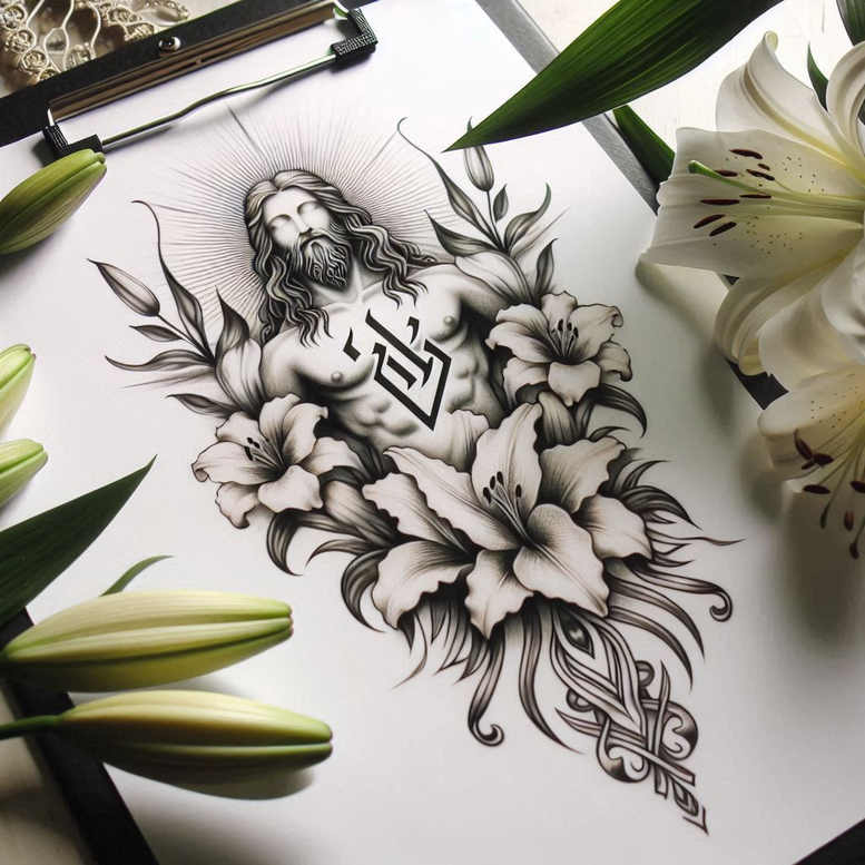 holy-spirit – tattoo design ideas free ai generated – gentle-shadow – for-biceps – Gallery: god-inkby-ai