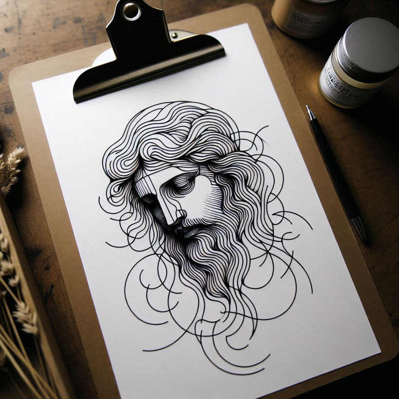 protector-god – tattoo design ideas free ai generated – blended-gradients – for-hand – Gallery: god-inkby-ai