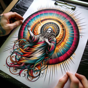 spiritual-support – tattoo design ideas free ai generated – living-skin – for-arm – Gallery: god-inkby-ai
