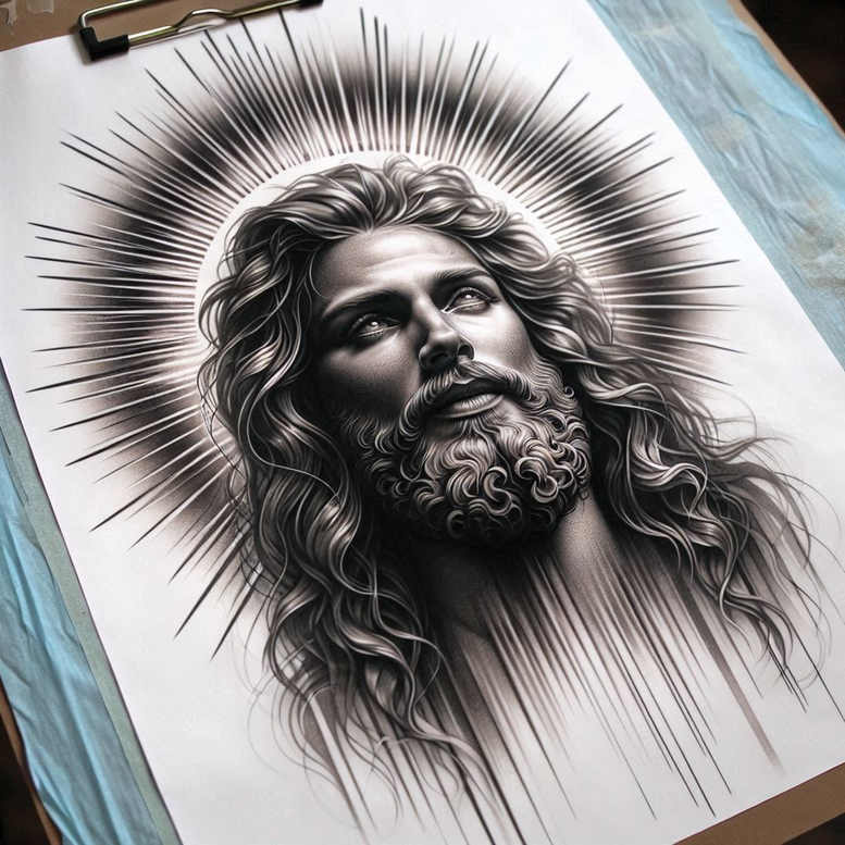 god tattoo design ideas Realism lifelike eyes heavenly for behind ear
