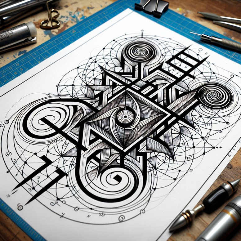 digital-graphic – tattoo design ideas free ai generated – whip-shading – for-forearm – Gallery: graphic-inkby-ai