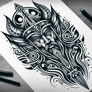 graphic-composition – tattoo design ideas free ai generated – dot-shading – for-shoulder – Gallery: graphic-inkby-ai
