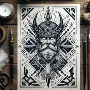 graphic-effect – tattoo design ideas free ai generated – abstract-geometry – for-shin – Gallery: graphic-inkby-ai