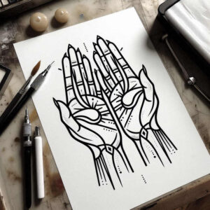 minimalist-design – tattoo design ideas free ai generated – 3d-geometry – for-upper-arm – Gallery: graphic-inkby-ai