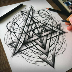 minimalist-graphic – tattoo design ideas free ai generated – cube-illusion – for-wrist-side – Gallery: graphic-inkby-ai