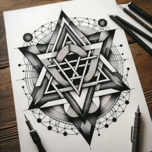 graphic tattoo design ideas geometric pattern angle overlay meaning courage
