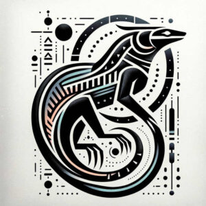 graphic tattoo design ideas centered tessellation for lower chest
