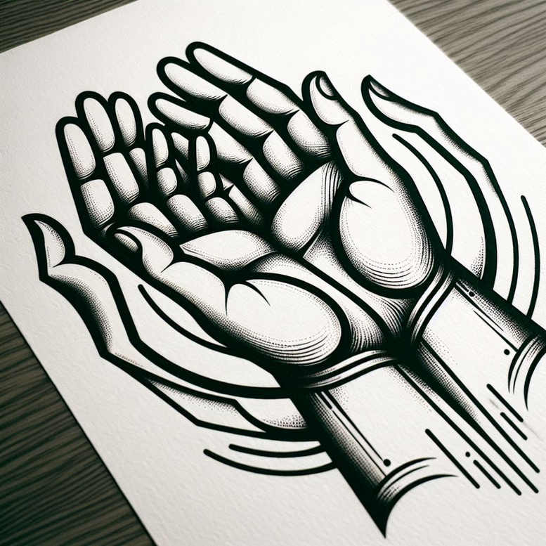 graphic tattoo design ideas harmony twin lines for side