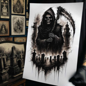 deaths-messenger-poison-realism-realistic-color – tattoo design ideas free ai generated – Gallery: grim-reaper-inkby-ai