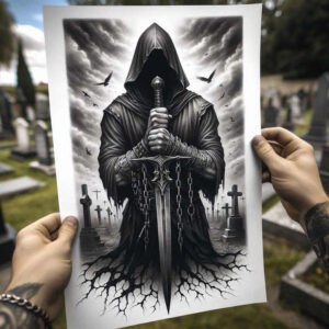 grim-shadow-haunted-neotraditional-modern-classic – tattoo design ideas free ai generated – Gallery: grim-reaper-inkby-ai