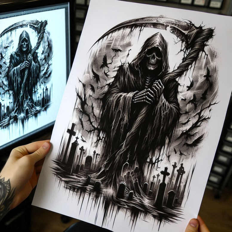 grim-reaper tattoo design ideas bold motifs fear meaning determination