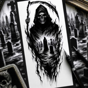 grim-reaper tattoo design ideas phantasmagoric mortality symbol of courage