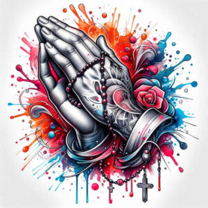 artistic-hands – tattoo design ideas free ai generated – neotraditional-rich-shading – for-palm – Gallery: hands-inkby-ai