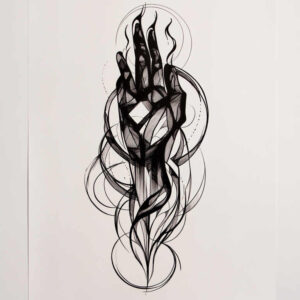 symbolic-hands – tattoo design ideas free ai generated – neotraditional-modern-classic – for-back-of-neck – Gallery: hands-inkby-ai