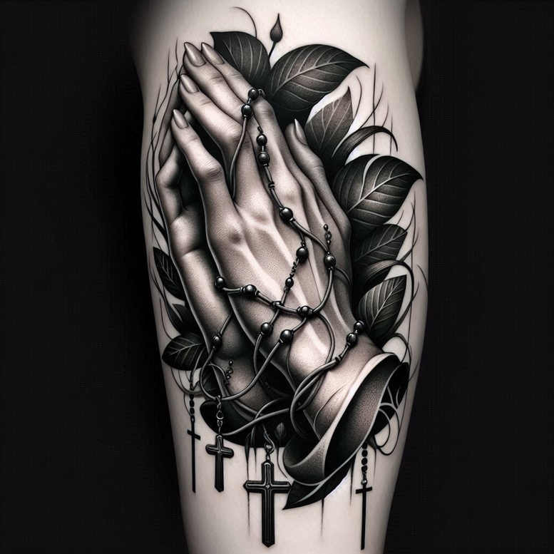 hands tattoo design ideas clean fill detailed nails for thigh