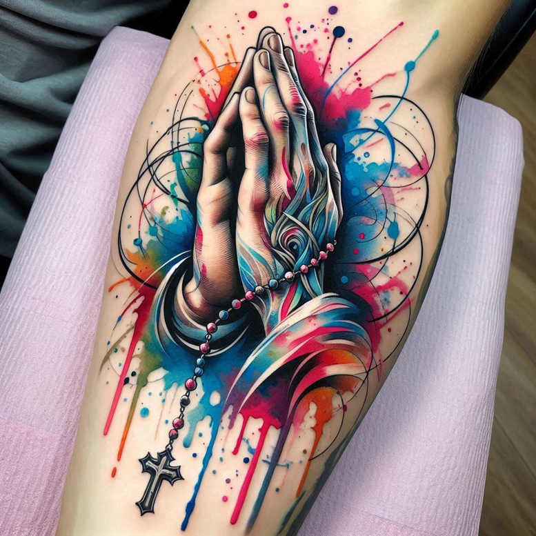 hands tattoo design ideas subtle tone detailed nails for triceps
