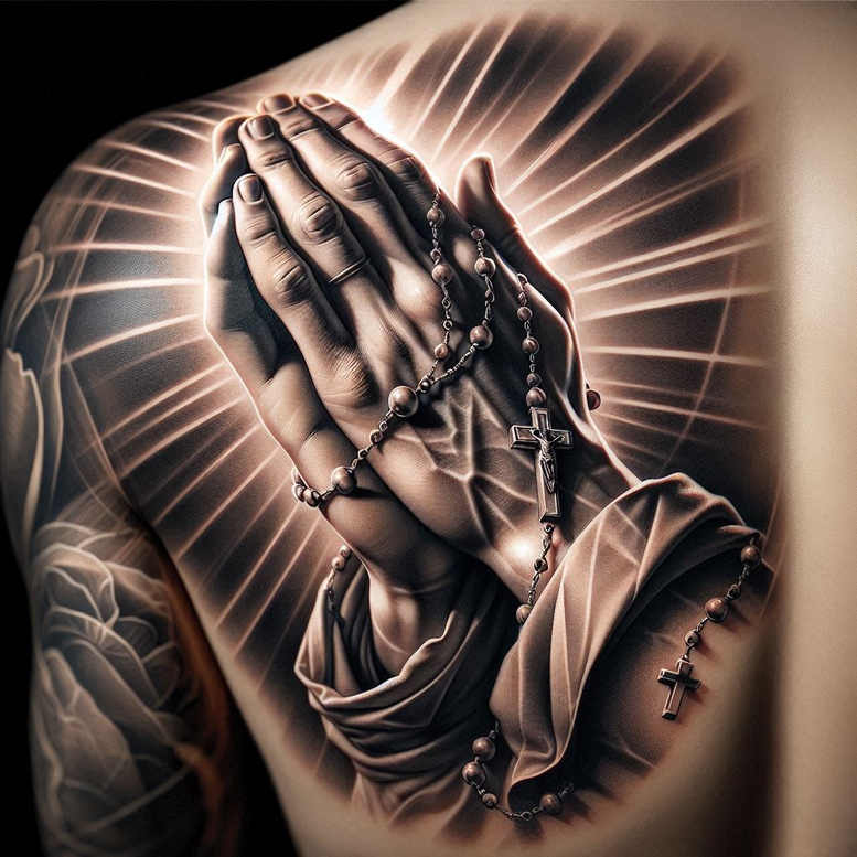 hands tattoo design ideas moody prayer perseverance and power